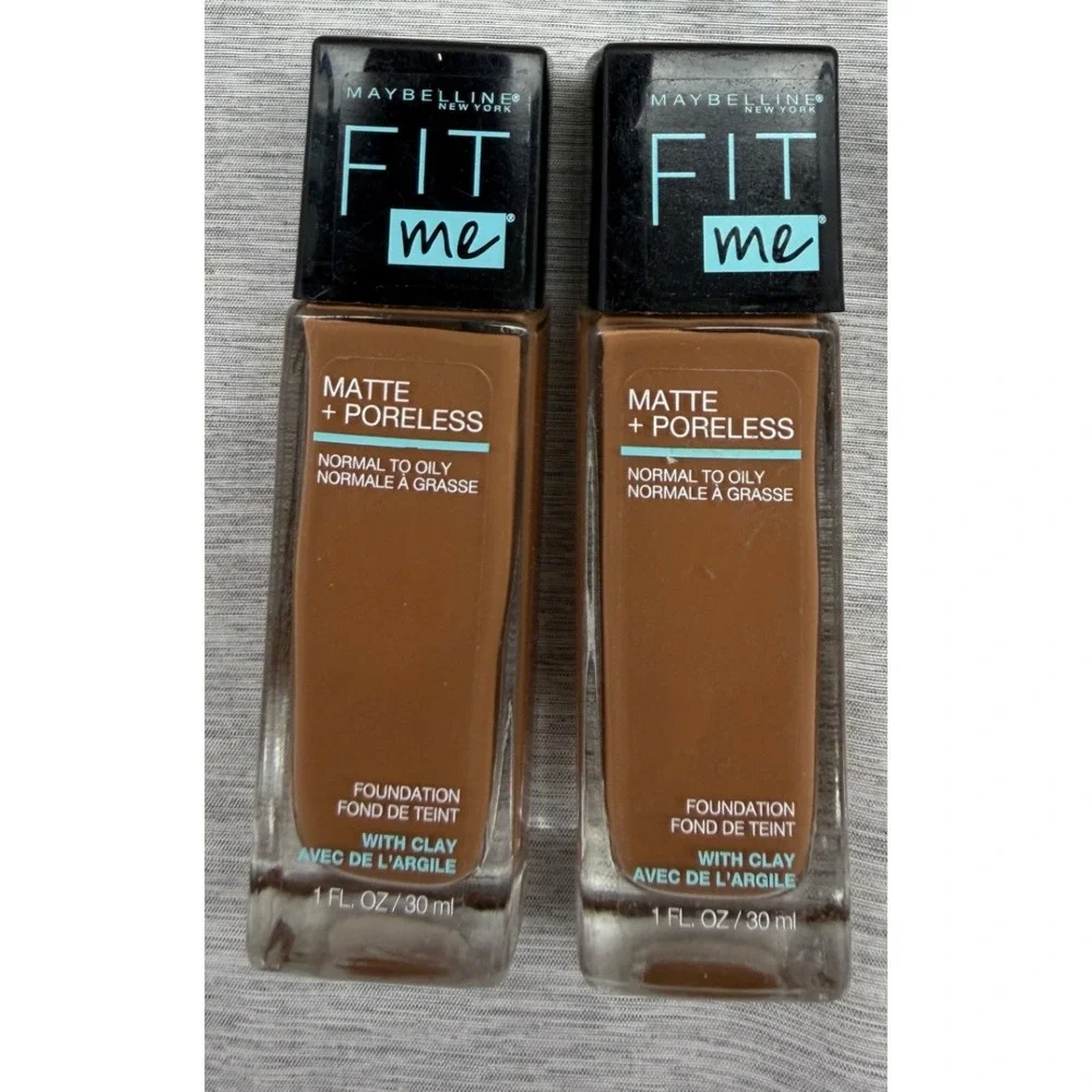 Maybelline Fit Me Matte + Poreless Foundation 358 Latte 1oz Lot of 2